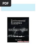 Study Resources For Environmental Economics Canadian 4th Edition Field Solutions Manual