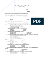 SCIENCE SUMMATIVE TESTS (3rd Grading)