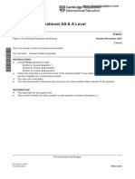 Cambridge International AS & A Level: ECONOMICS 9708/41