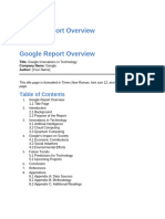 Google Report Overview