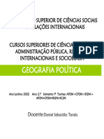 Geografia Politica III Unidade 2023