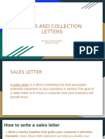 Sales and Collection Letters