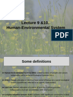 ENV - 107 - Lecture 9 - 10 - Human-Environmental System