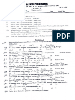 Half Yearly Gayatri Public School Maths Question Paper PDF