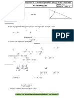 Composition MATHS DU 1er TRIMESTRE DE 3EME