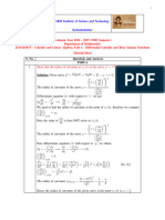 Solution of Unit IV Tutorial Sheet