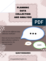 Planning Data Collection and Analysis