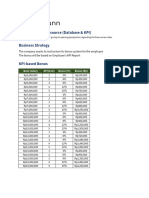 Case 2: Human Resource (Database & KPI) Business Strategy