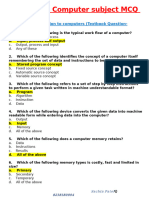 Standard 9 Computer Subject MCQ Solution