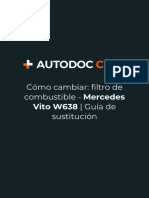 Cómo Cambiar - Filtro de Combustible - Mercedes Vito W638 - Guía de Sustitución