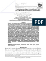 Current State of Psychopharmacology, Psychotherapies and Other Interventions in Mental Health Problems and Disorders