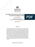 Ian A. Johnston - The Noble-Abel Equation of State: Thermodynamic Derivations For Ballistics Modelling