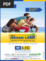 LIC - Jeevan Labh - Sales Brochure - 4 Inch X 9 Inch - Eng