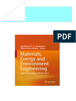 (FREE PDF Sample) Materials Energy and Environment Engineering Select Proceedings of ICACE 2015 1st Edition Raj Mohan B. Ebooks