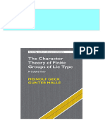 Instant Download The Character Theory of Finite Groups of Lie Type A Guided Tour 1st Edition Meinolf Geck PDF All Chapters