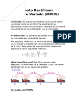 Interpretación de Graficas en MRUV