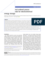 (Review) Three-Dimensional Ordered Porous Electrode Materials For Electrochemical Energy Storage