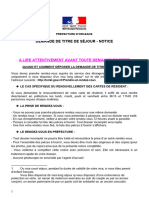 Demande de Titre de Séjour - Notice Étrangers en Situation Régulière Dépendant de L'arrondissement de Montpellier Et Lodève