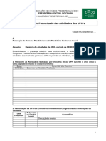 Formulário Padronizado Das Atividades Das UPHs - PCCE