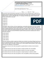 Avaliação Ed Finan 7 Ano 1 Trim