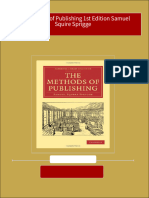 The Methods of Publishing 1st Edition Samuel Squire Sprigge 2024 Scribd Download