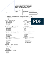 Soal SAS 1 B. Inggris Kelas 1