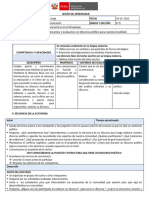 6° SESION DE APRENDIZAJE 03 DE OCTUBRE COMUNICACIÓN