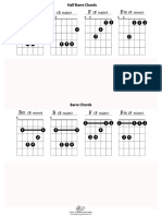 Half Barre Barre Chord Diagrams