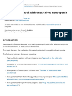 Approach to the adult with unexplained neutropenia - UpToDate