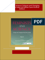 Full Download Feminists and Science Critiques and Changing Perspectives in India 1st Edition Sumi Krishna (Editor) PDF DOCX