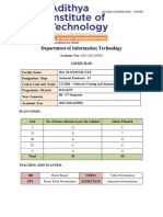 Course Plan Theory