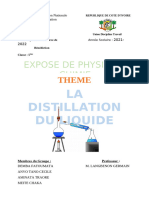 Expose de Physique Chimie Sur La Distillation Du Liquide Source de Benedicion