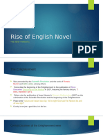 Rise of English Novel