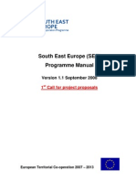 South East Europe (SEE) Programme Manual: Version 1.1 September 2008