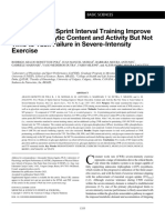 Five Weeks of Sprint Interval Training Improve Muscle Glycolytic Content and Activity But Not Time to Task Failure in Severe-Intensity Exercise