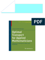 Get Optimal Transport for Applied Mathematicians Calculus of Variations PDEs and Modeling 1st Edition Filippo Santambrogio (Auth.) PDF ebook with Full Chapters Now