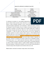 Determinação do coeficiente de restituição de uma bola