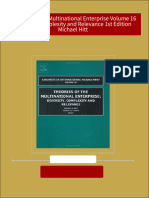 Download Complete Theories of the Multinational Enterprise Volume 16 Diversity Complexity and Relevance 1st Edition Michael Hitt PDF for All Chapters