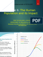 Lecture 6- Human Populationand Its Impacts