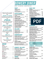 Bowery Diner Dinner Menu 1.25.12