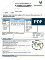 SESIÓN N° 34 - IV BIMESTRE - VIII UNIDAD - FORMATO - EL PROCESO DE INTEGRACIÓN ECONÓMICA Y LOS BLOQUES ECONÓMICOS MUNDIALES