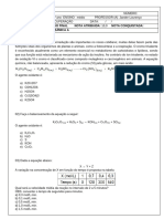 RECUPERAÇÃO FINAL 2 ANO QUIMICA A 2021