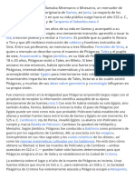 Pitágoras (en griego antiguo Πυθαγόρας; Samos,1_ c. 5702_-Metaponto, c. 490 a. C.3_) fue un filósofo y matemático griego. Contribuyó de manera significativa en el avance de la matemática helénica,