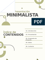 Presentación Diapositivas Propuesta de Proyecto Minimalista Simple Verde y Beige