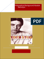 Instant Download Edith Stein The Philosophical Background Alasdair Macintyre PDF All Chapters