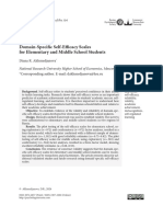 Domain-Specific Self-Efficacy Scales for Elementar