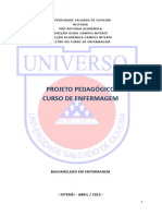 Projeto Pedagógico de Curso - Enfermagem