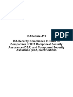 ISASecure-119 Comparison ICSA and CSA(v1_0)