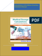 Instant download Medical Dosage Calculations 11th Edition Emeritus Solutions Manual pdf all chapter