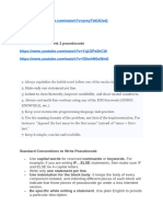 Psuedocode and flowcharts